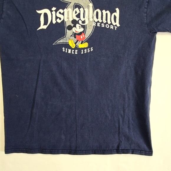 Disneyland Resort Mickey Mouse Shirt Blue Hanes Medium Graphic Tee 2000s - Picture 4 of 11
